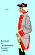 régiment de La Rochefoucauld cavalerie de 1757 à 1761