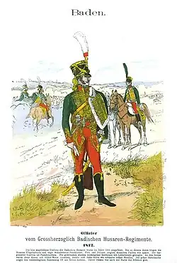 Hussards badois en 1812.