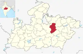 Localisation de District de Damoh
