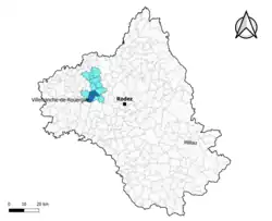 Rignac dans le canton d'Enne et Alzou en 2020.