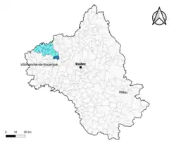 Roussennac dans le canton de Lot et Montbazinois en 2020.