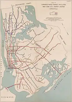 Ancien plan du réseau du métro après la fusion