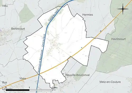 Carte hydrographique de la commune.