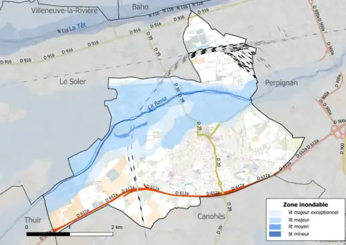 Carte des zones inondables.