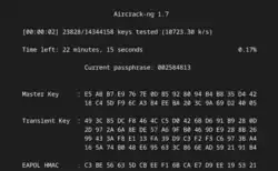Description de l'image Aircrack-ng dictionary attack.png.