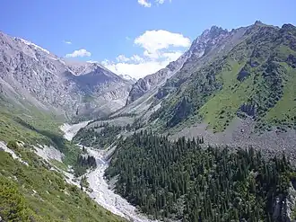 vallée de la rivière Ala Archa, au sud de Bishkek