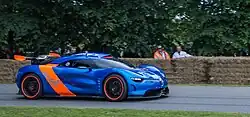 L'Alpine A110-50 au Festival de vitesse de Goodwood en juillet 2012.