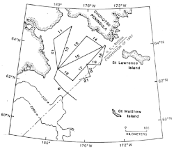 Carte du golfe d'Anadyr (source : NOAA).