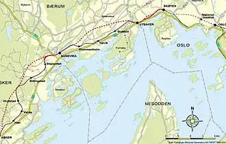 Voir la carte de la ligne.