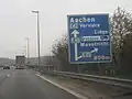 La E40 au niveau de Herstal en Belgique.