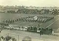 La fanfare en formation « Bloc P » en 1922.