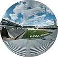 Vue des tribunes Ouest, Nord et Est depuis la terrasse en 2014