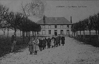 Carte ancienne de la mairie-école.