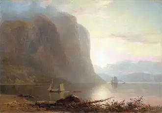 Lucius O'Brien, Lever du soleil sur le Saguenay, 1880.