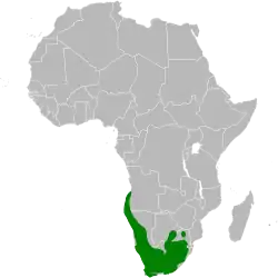 carte de répartition de Certhilauda