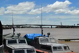 Le pont en 2016, vu de Phnom Penh au sud