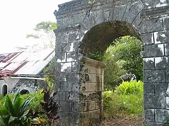 Ruines du couvent de Rouru, construit par les missionnaires en 1842.