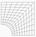 Pavage curvilinéaire (grille dite «&nbsp;structurée&nbsp;»)