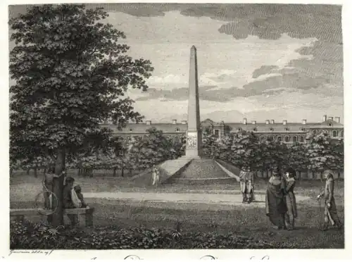 Vue du monument Planie sur la Promenade à Stuttgard.