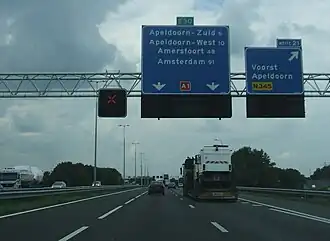 La E30 aux Pays-Bas au niveau d'Apeldoorn
