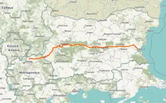 Itinéraire de la route européenne 871