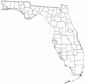 Carte de localisation de Key Largo en Floride.