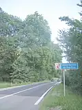 La RN 62 à la limite du Bas-Rhin et de la Moselle