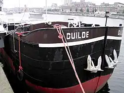 Bateau en fer au gabarit Freycinet, musée portuaire de Dunkerque.