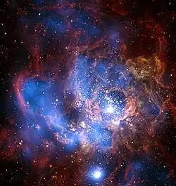 Observation de NGC 604 en Rayon X par le satellite Chandra.