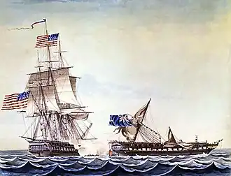 Deux bateaux qui s'affrontent