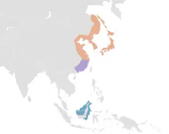 Description de l'image Hierococcyx hyperythrus range map.png.