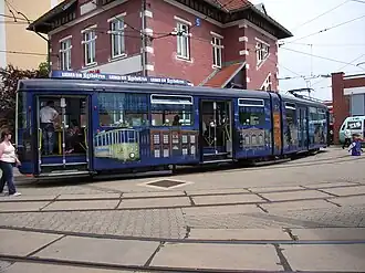 Publicité sur tram de transport public