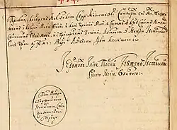 signature de Jeremi Wiśniowiecki