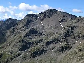 Vue de la montagne depuis le Corno di Tramin.