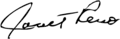 Signature de Janet Reno