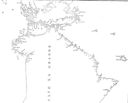 Représentation de l'Australie (La Grande Jave) début du XVIe&nbsp;siècle.