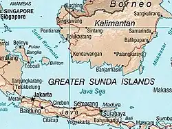 Carte de la mer de Java.