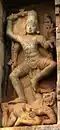 Kalari, un aspect de Shiva en vainqueur de la Mort. Extrême droite du mur Nord.
