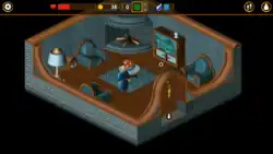 Capture d'écran de la version de 2014 pour appareils mobiles, où l'on voit Twinsen au milieu d'une pièce.