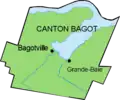 1855 Création du Canton Bagot ; Grande-Baie est le chef-lieu du comté et Bagotville un pôle secondaire