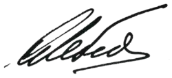 signature de Sergueï Lebedev (scientifique)