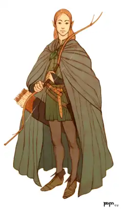 Représentation de Legolas (fan art).