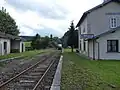 L'ancienne gare.Le Bâtiment voyageurs côté voie unique.