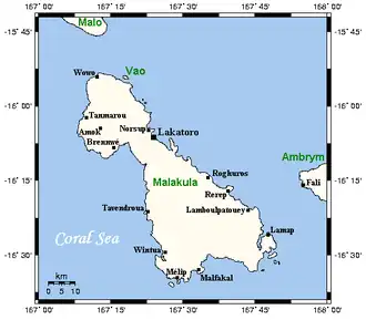 Carte de Malekula