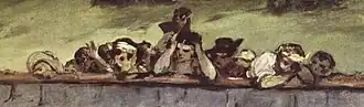 Détail : le peuple mexicain en spectateur