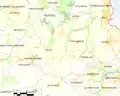 Carte de Plélo et des communes avoisinantes.