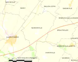 Carte de la commune de Blandainville.