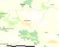 Carte de l'ancienne commune de Monterrein et des communes avoisinantes.
