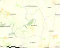 Carte de l'ancienne commune de Remungol et des communes avoisinantes.