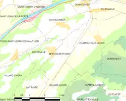 Betton-Bettonet et les communes voisines.